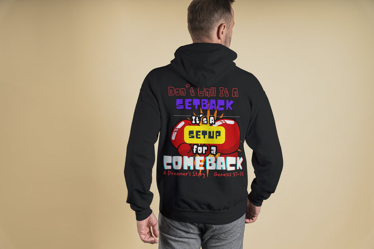 COMEBACK Bible Christian Faith Graphic Black Pullover Hoodie Unisex
