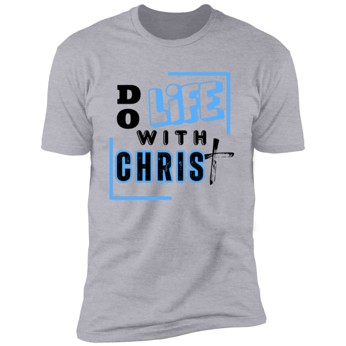 LIFE WITH CHRIST Cross Summer Christian Faith Unisex Short Sleeves T-Shirt