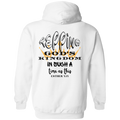 KINGDOM Bible Christian Faith White Back Graphic Pullover Hoodie Unisex