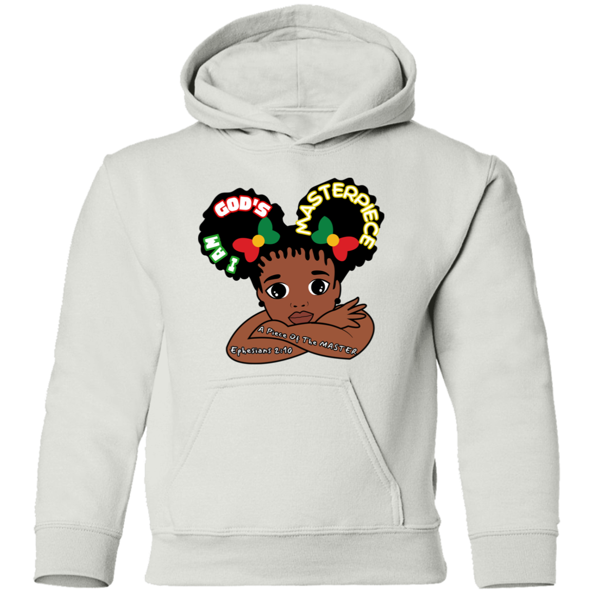 Masterpiece Girl's White Pullover Hoodie