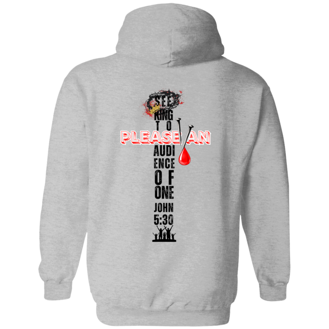 SEEKING Bible Christian Faith Grey Pullover Hoodie Unisex