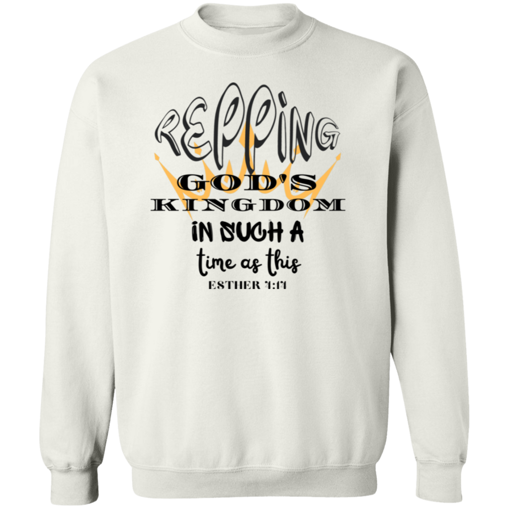 KINGDOM Bible Christian Faith White Graphic Pullover Sweatshirt Unisex