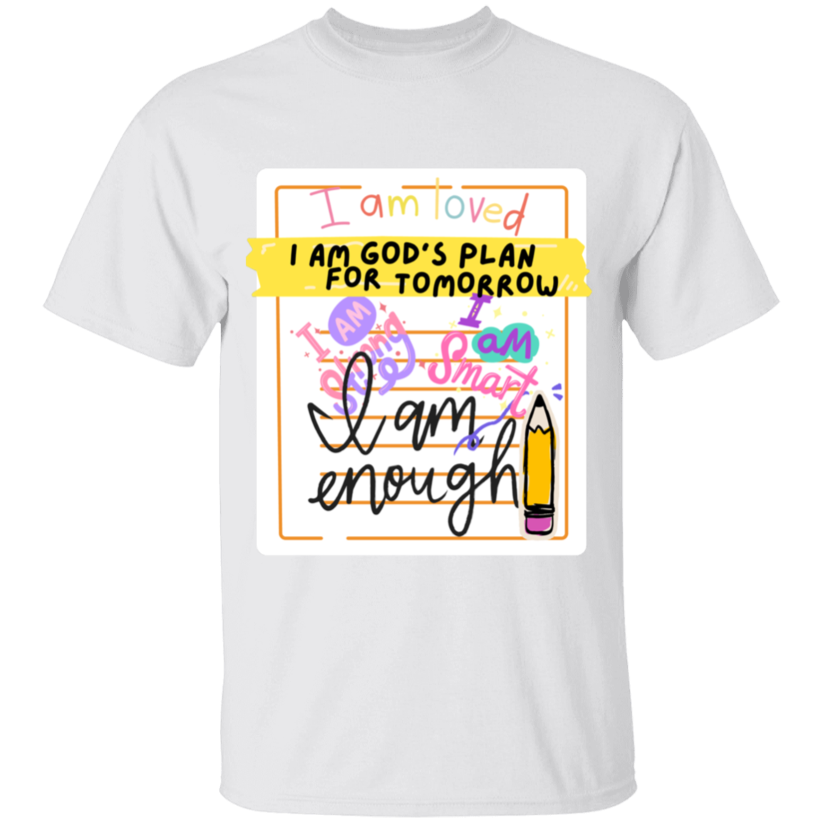 GOD'S PLAN Affirmation Faith Girls White T-Shirt