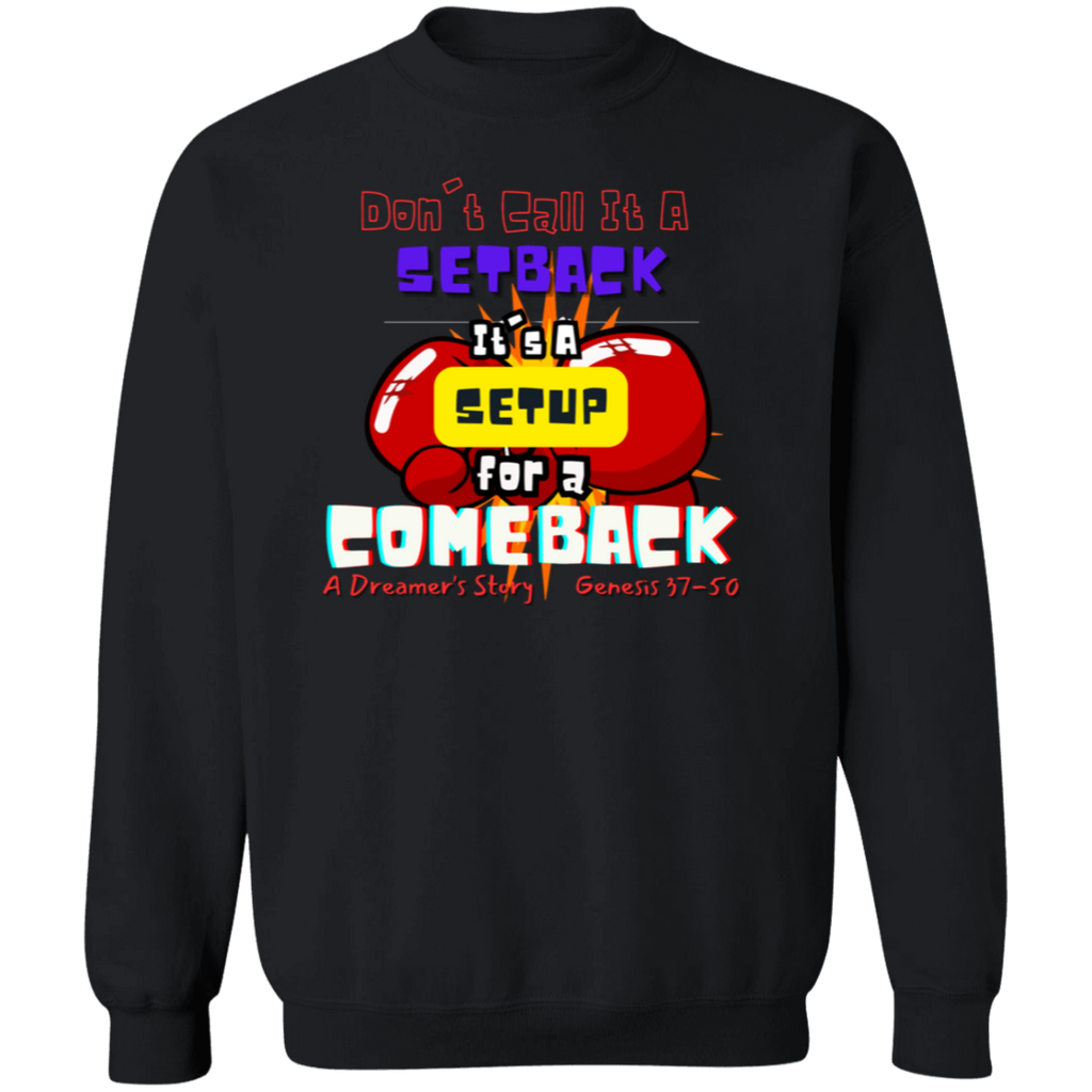 COMEBACK Christian Faith Bible Graphic Black Pullover Sweatshirt Unisex