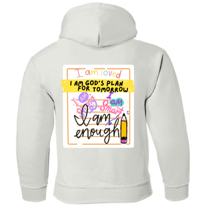 God's Plan Girls White Pullover Hoodie