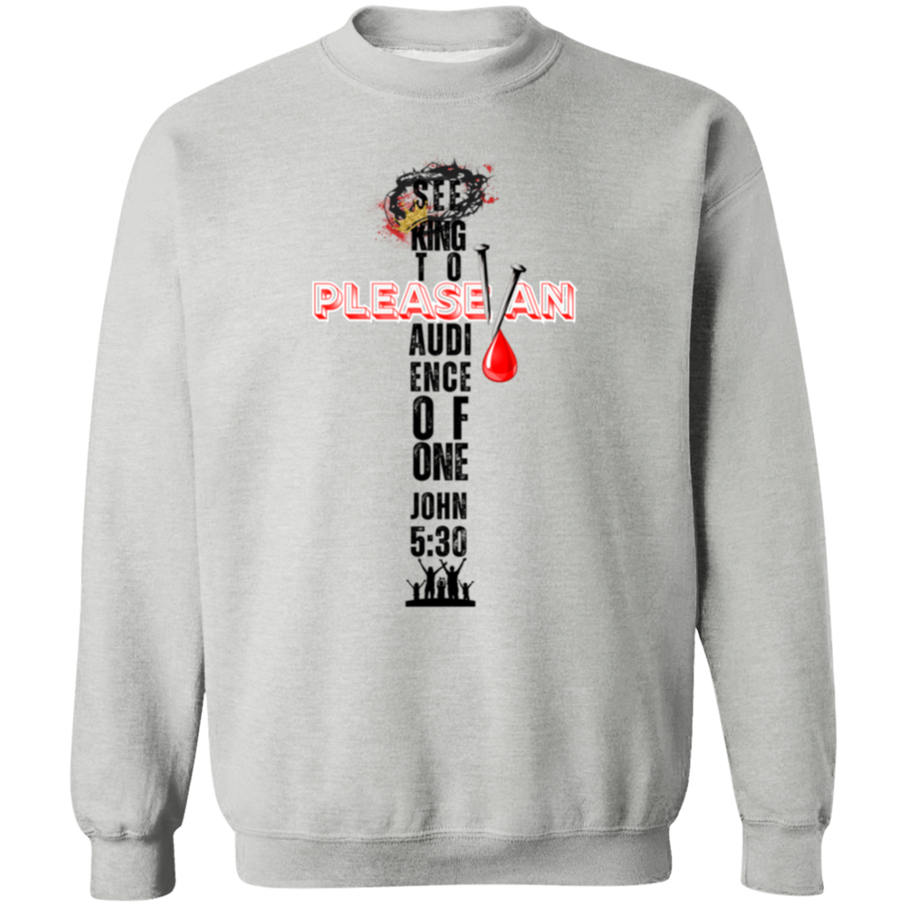 SEEKING Cross Bible Christian Faith Grey Graphic Pullover Sweatshirt Unisex