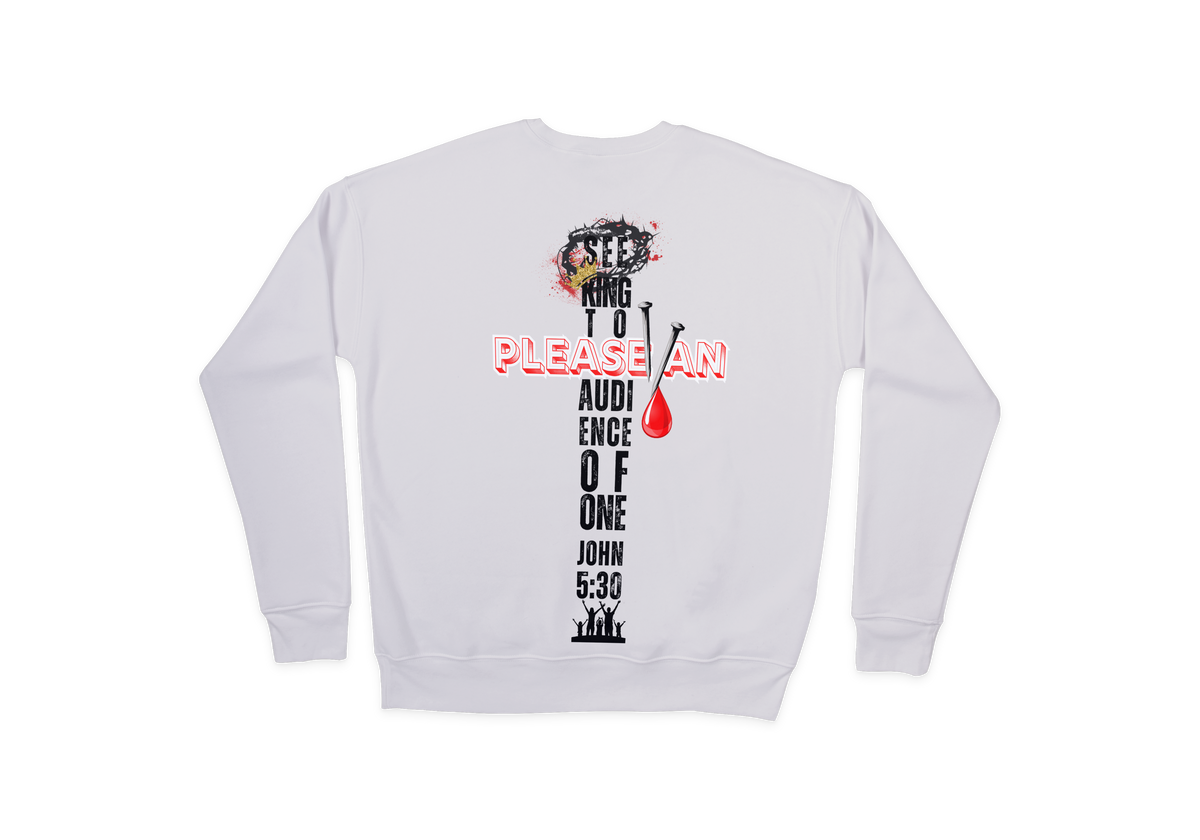 SEEKING Cross Bible Christian Faith Grey Graphic Pullover Sweatshirt Unisex