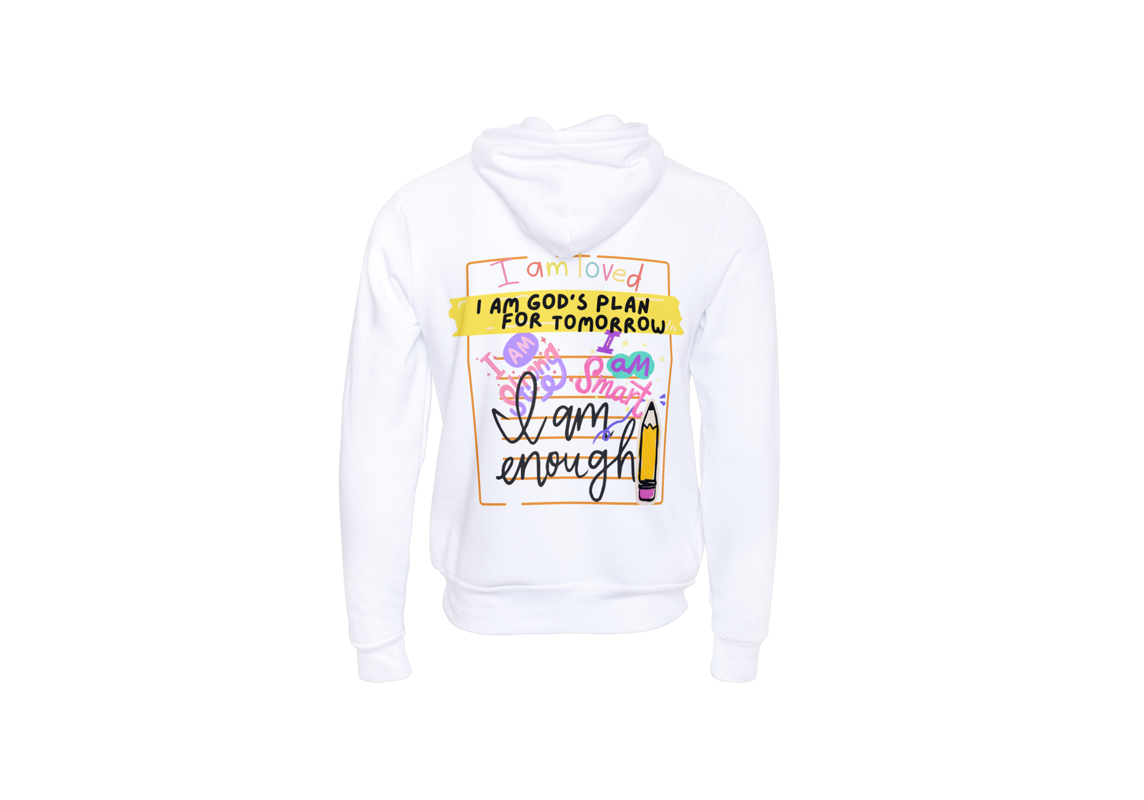 God's Plan Girls White Pullover Hoodie