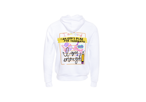 God's Plan Girls White Pullover Hoodie