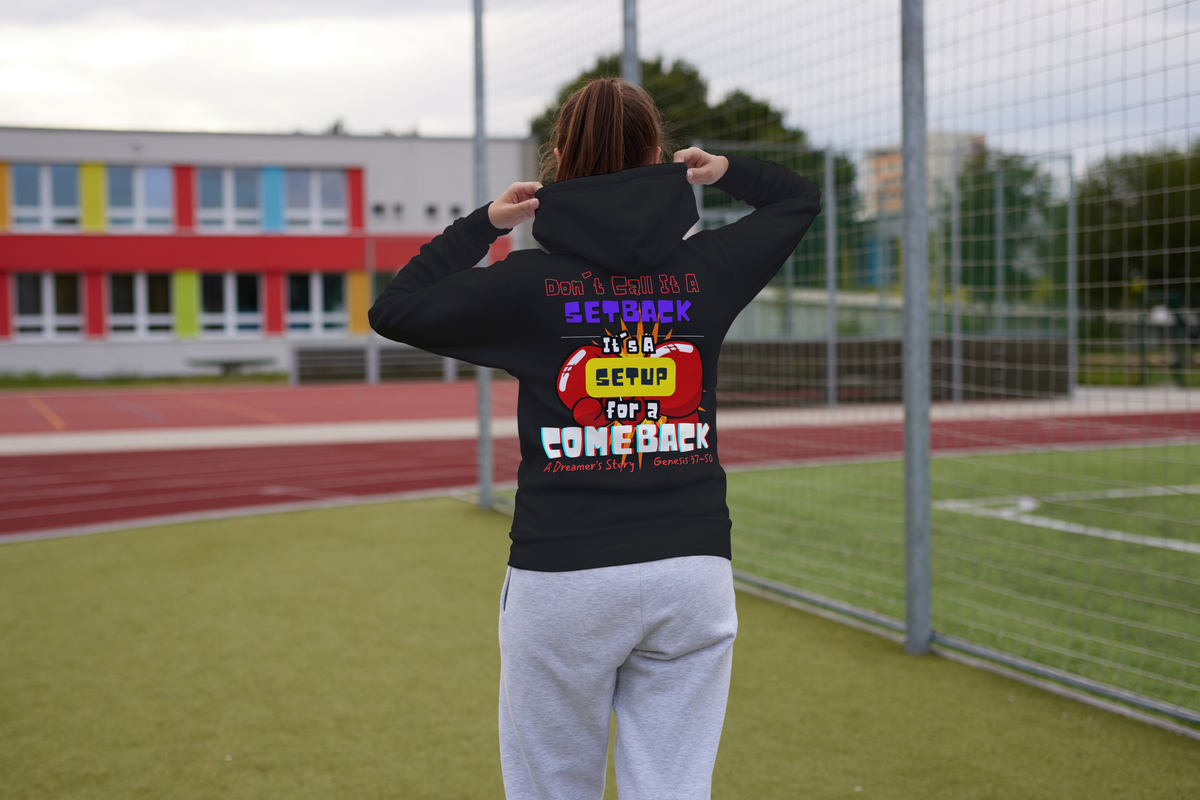 COMEBACK Bible Christian Faith Graphic Black Pullover Hoodie Unisex