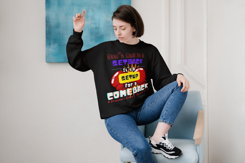 COMEBACK Christian Faith Bible Graphic Black Pullover Sweatshirt Unisex