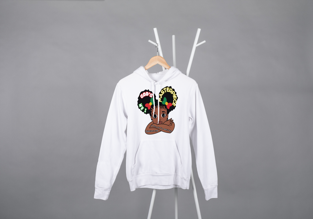 MASTERPIECE Affirmation Faith Girl's White Pullover Hoodie
