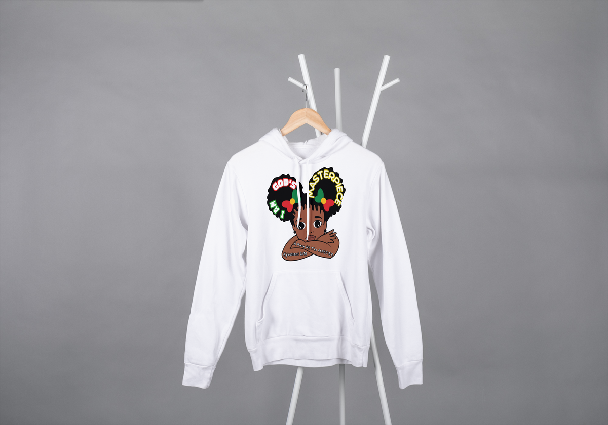MASTERPIECE Affirmation Faith Girl's White Pullover Hoodie