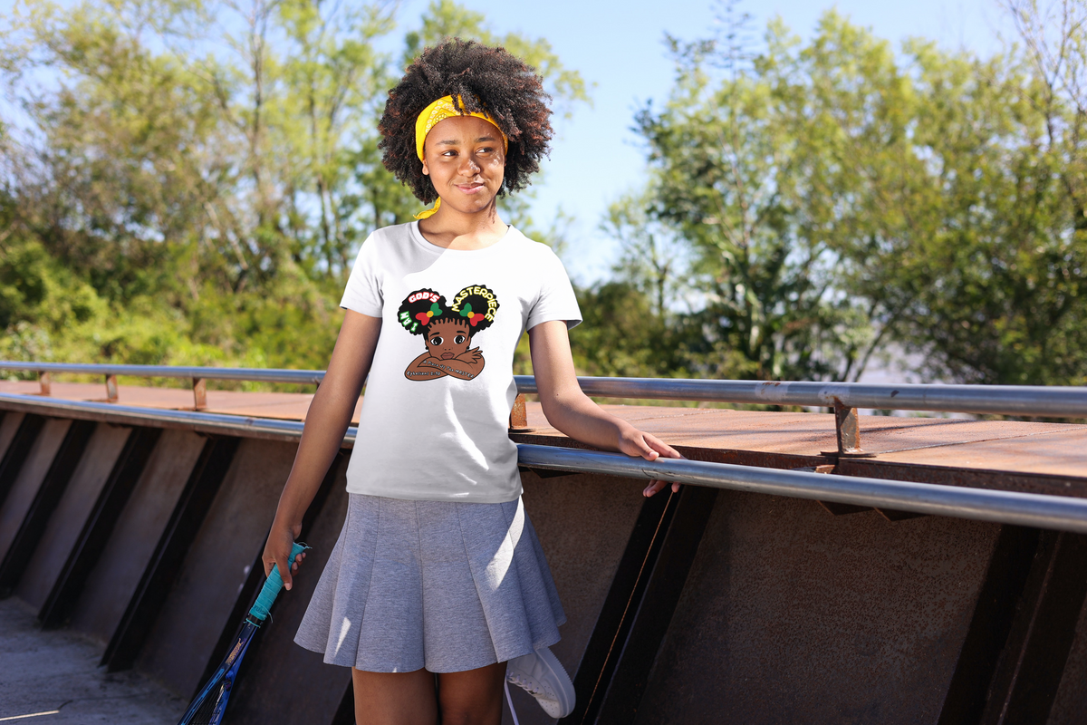 MASTERPIECE Affirmation Faith Girl's White T-Shirt