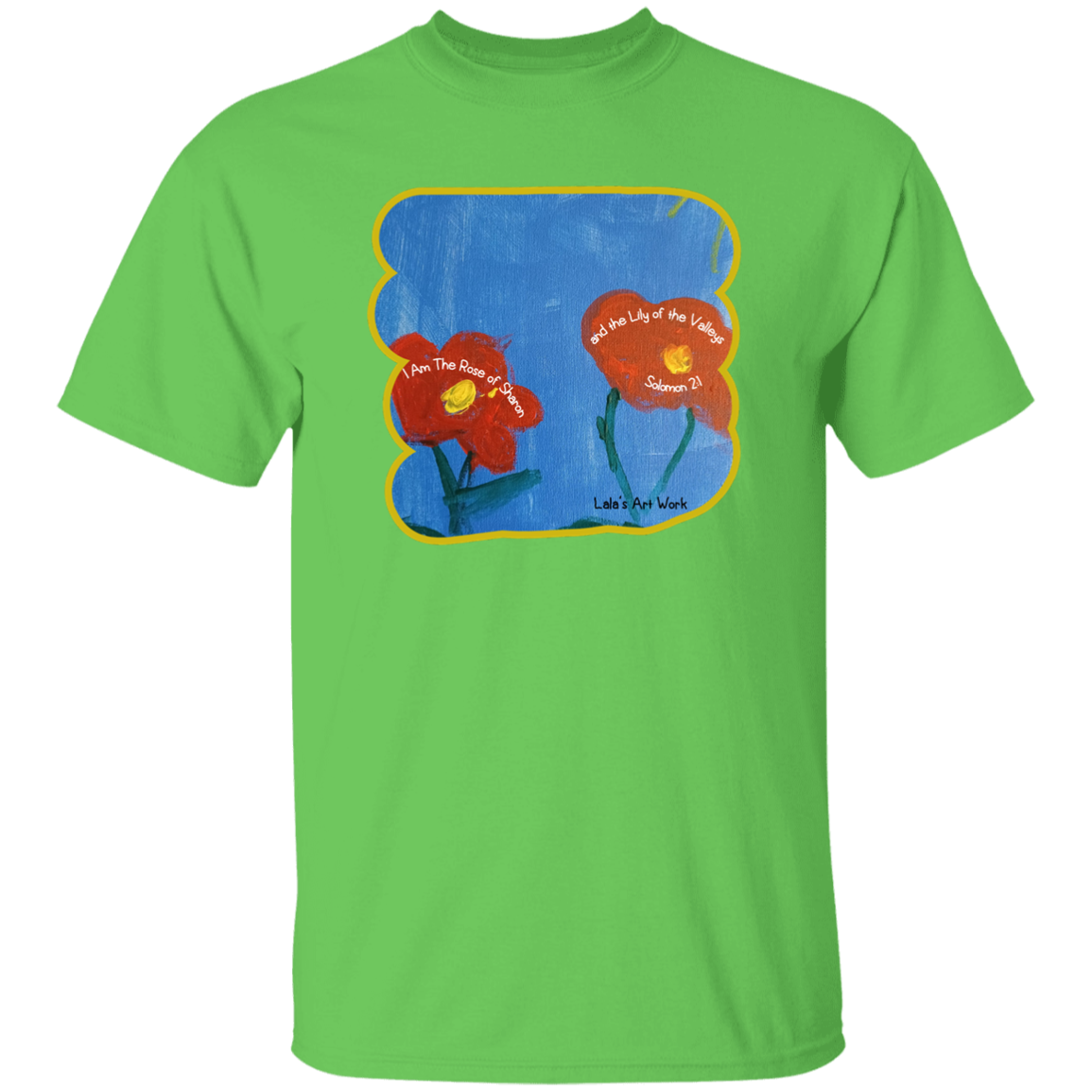 ROSE OF SHARON Bible Christian Faith Painting Graphic Play Unisex Boys Girls Youth T-Shirt