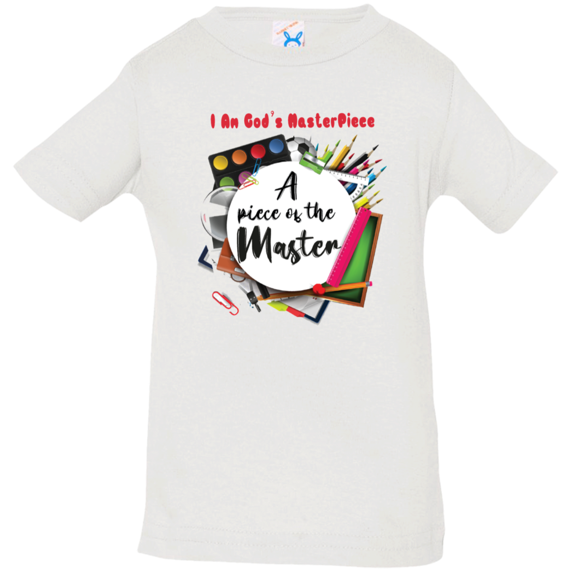 MASTERPIECE Affirmation Bible Christian Faith Infant Jersey T-Shirt Boys Girls Unisex