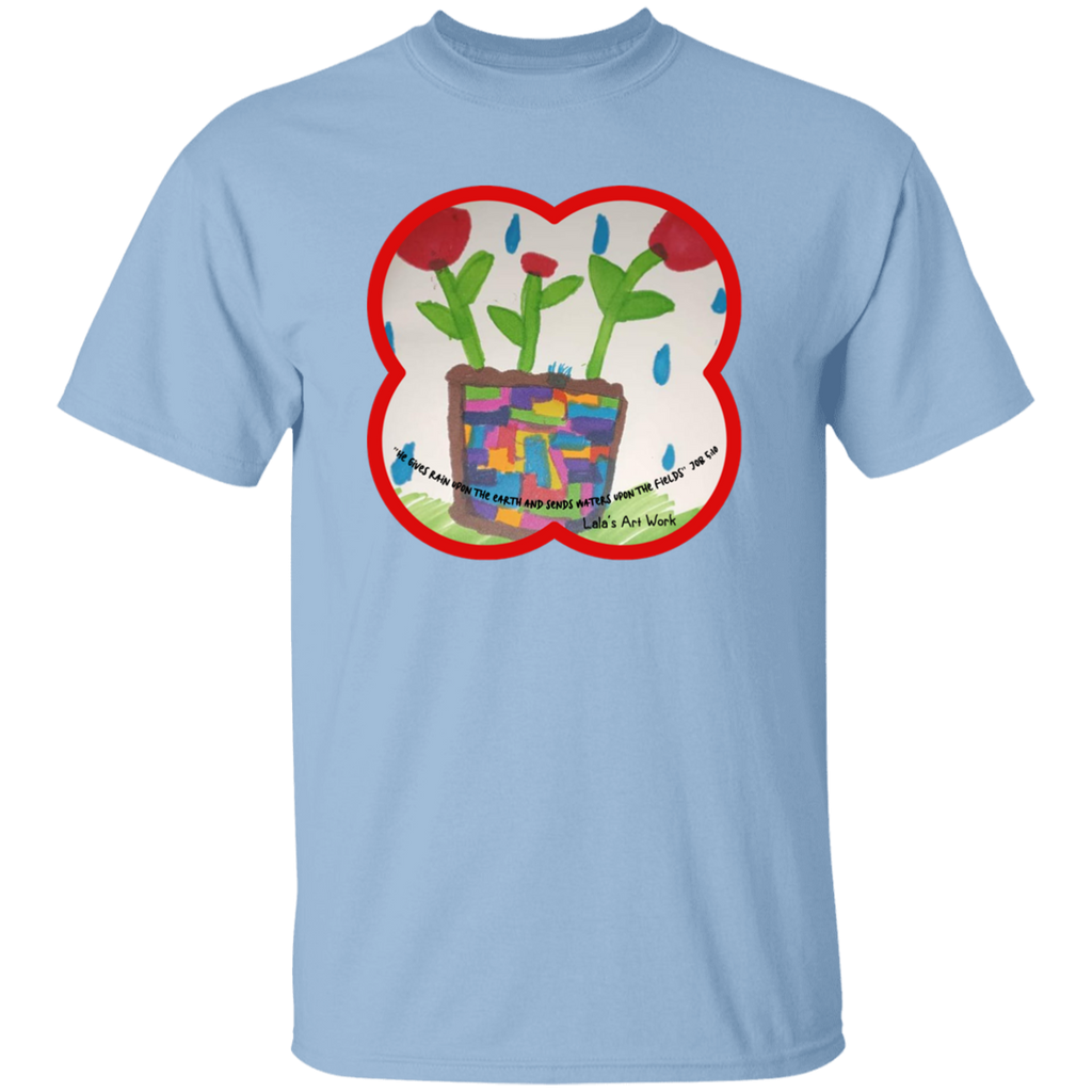 RAIN & FLOWERS Bible Christian Faith Painting Graphic Unisex Youth Girls Boys T-Shirt