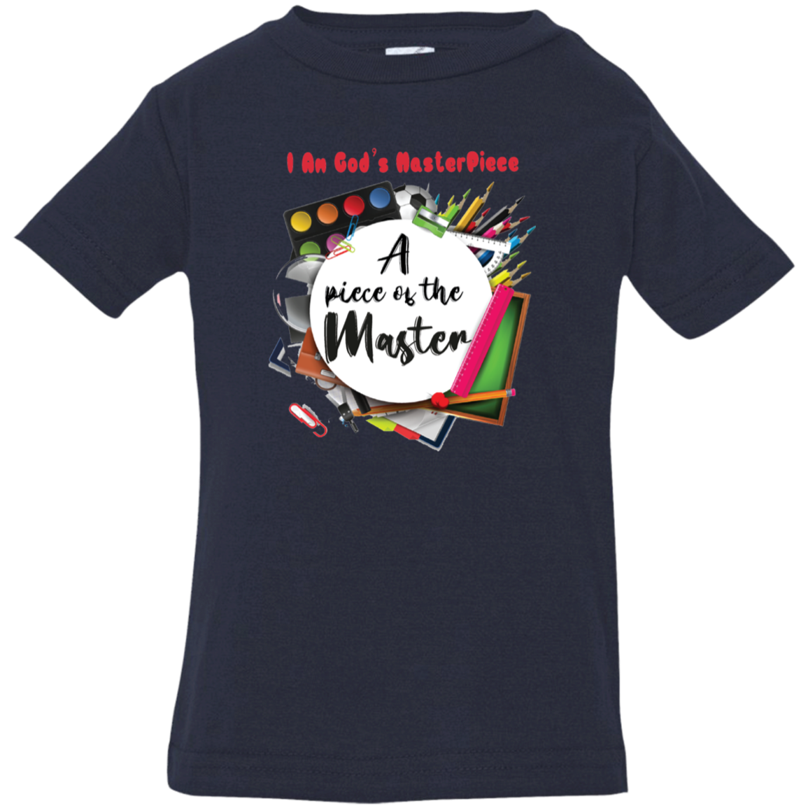 MASTERPIECE Affirmation Bible Christian Faith Infant Jersey T-Shirt Boys Girls Unisex