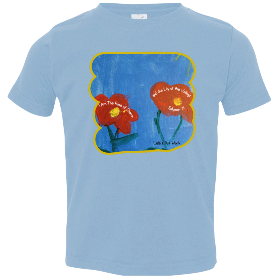 ROSE OF SHARON Christian Faith Bible Painting Graphic Unisex Toddler Boy Girl T-Shirt