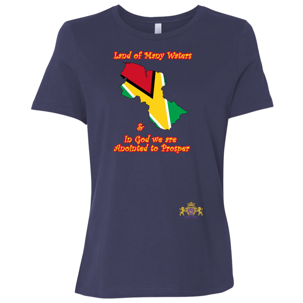 GUYANA Godly Christian Faith Cultural Flag Ladies' T-Shirt