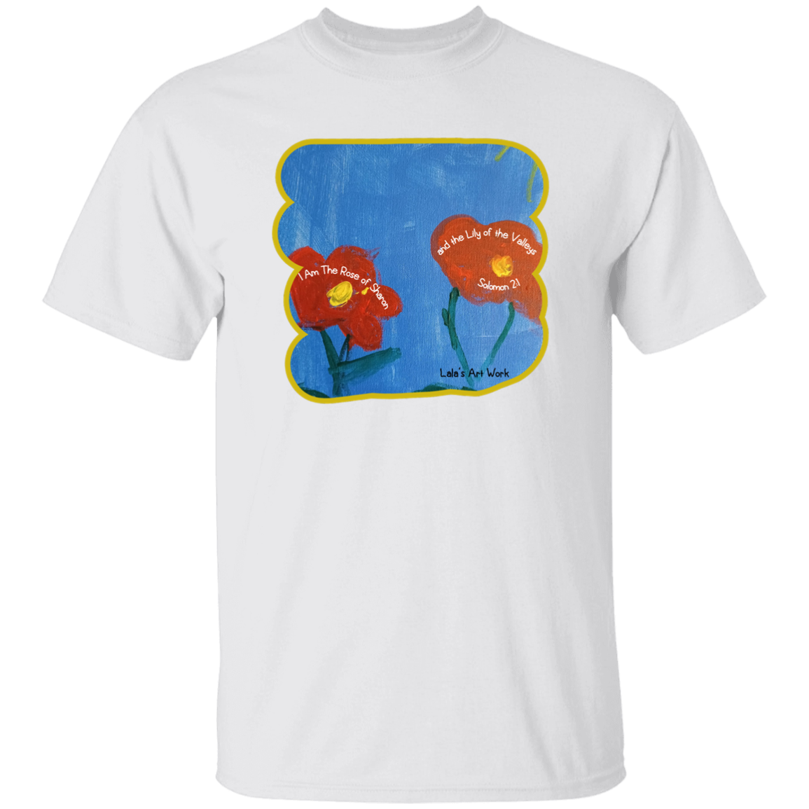 ROSE OF SHARON Bible Christian Faith Painting Graphic Play Unisex Boys Girls Youth T-Shirt