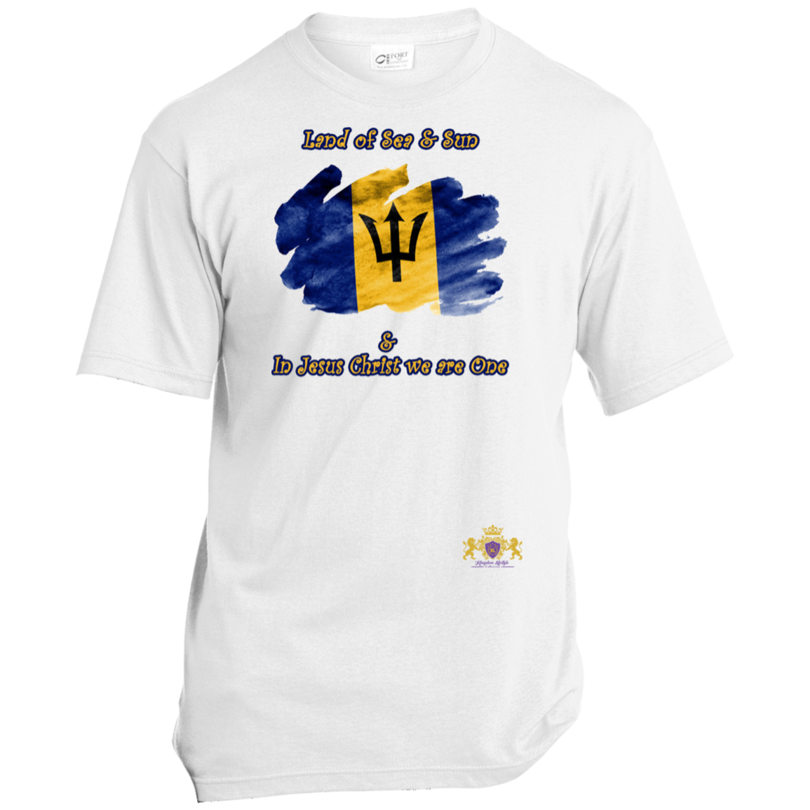 BARBADOS Godly Christian Faith Cultural Flag Unisex T-Shirt