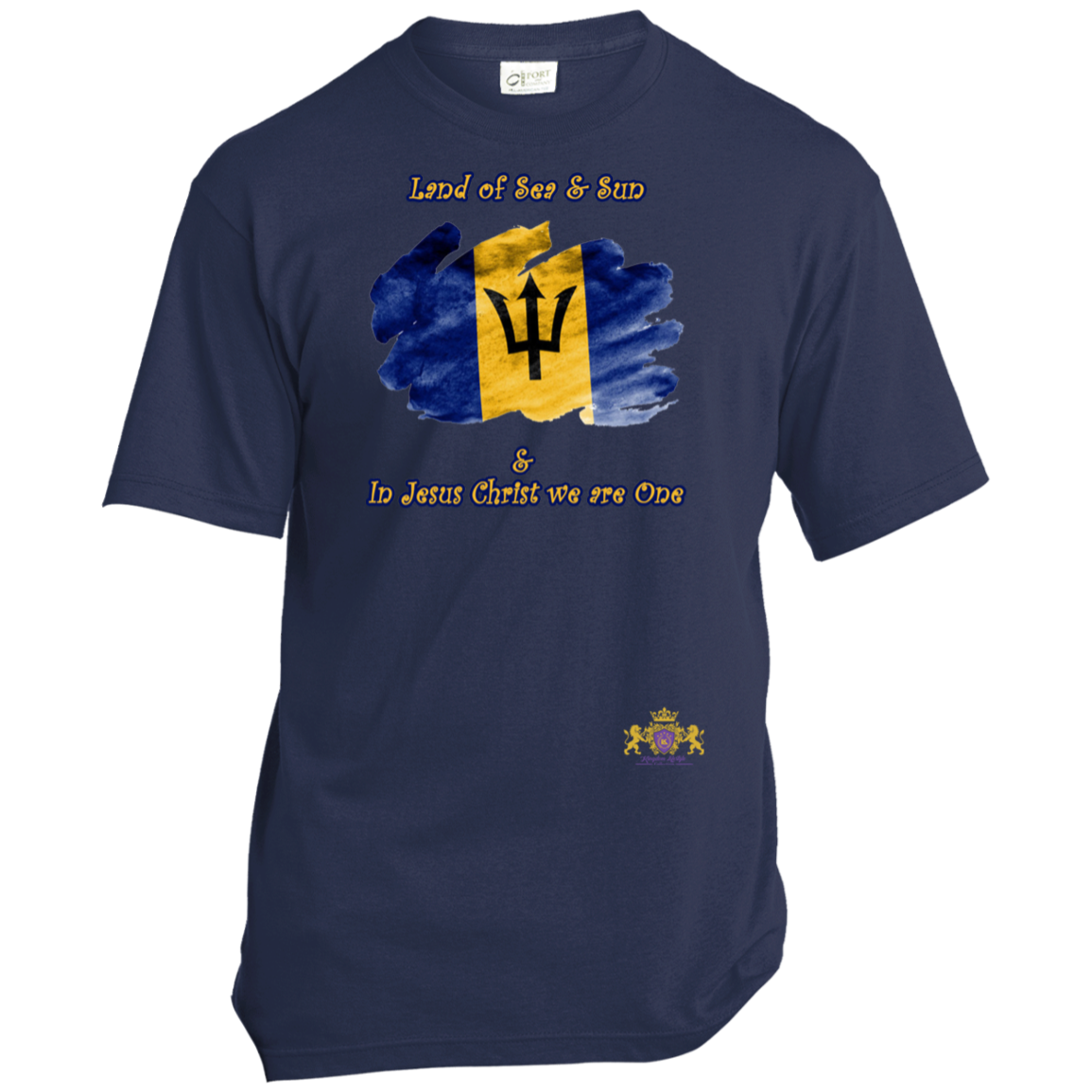 BARBADOS Godly Christian Faith Cultural Flag Unisex T-Shirt