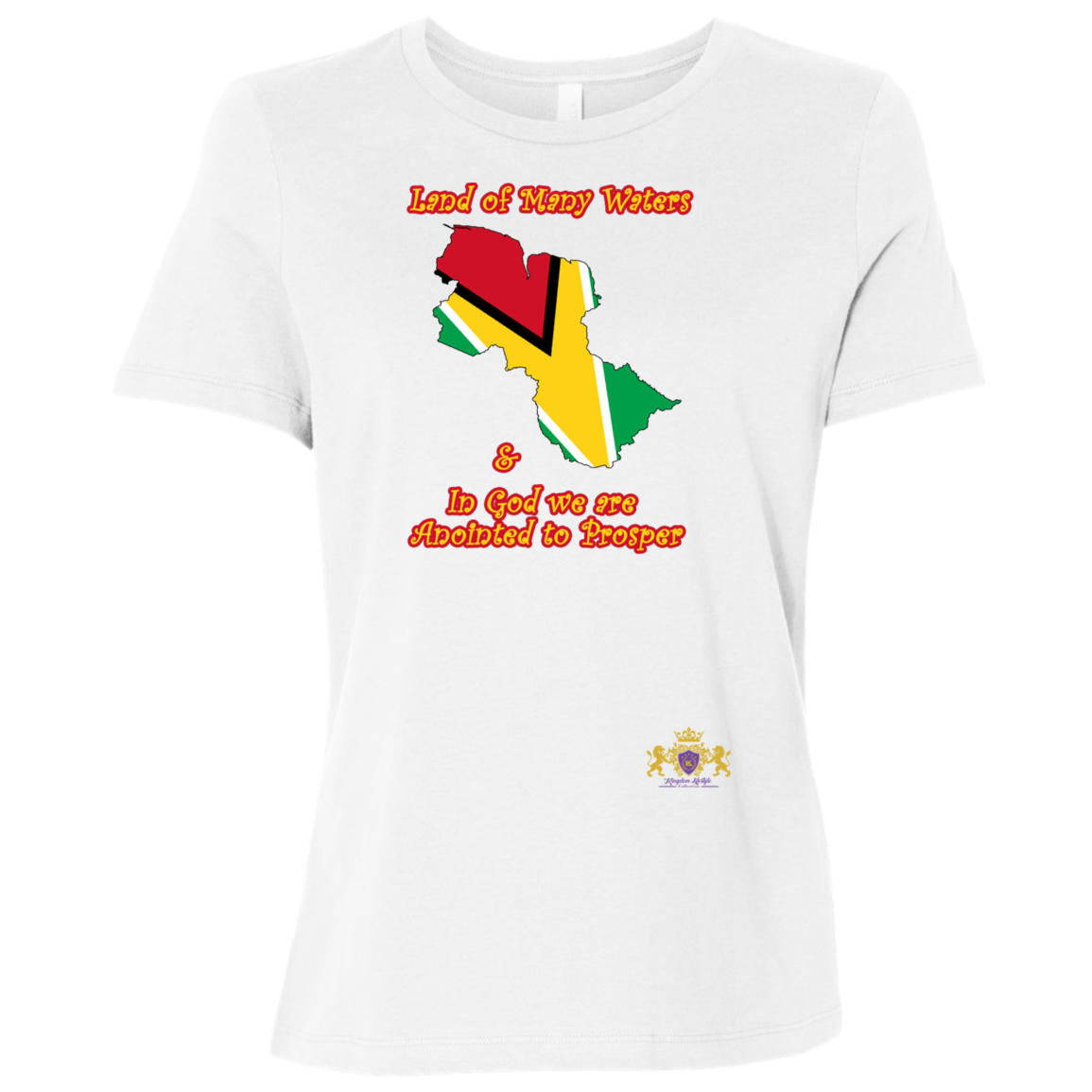 GUYANA Godly Christian Faith Cultural Flag Ladies' T-Shirt