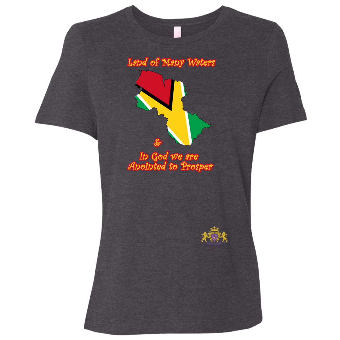 GUYANA Godly Christian Faith Cultural Flag Ladies' T-Shirt
