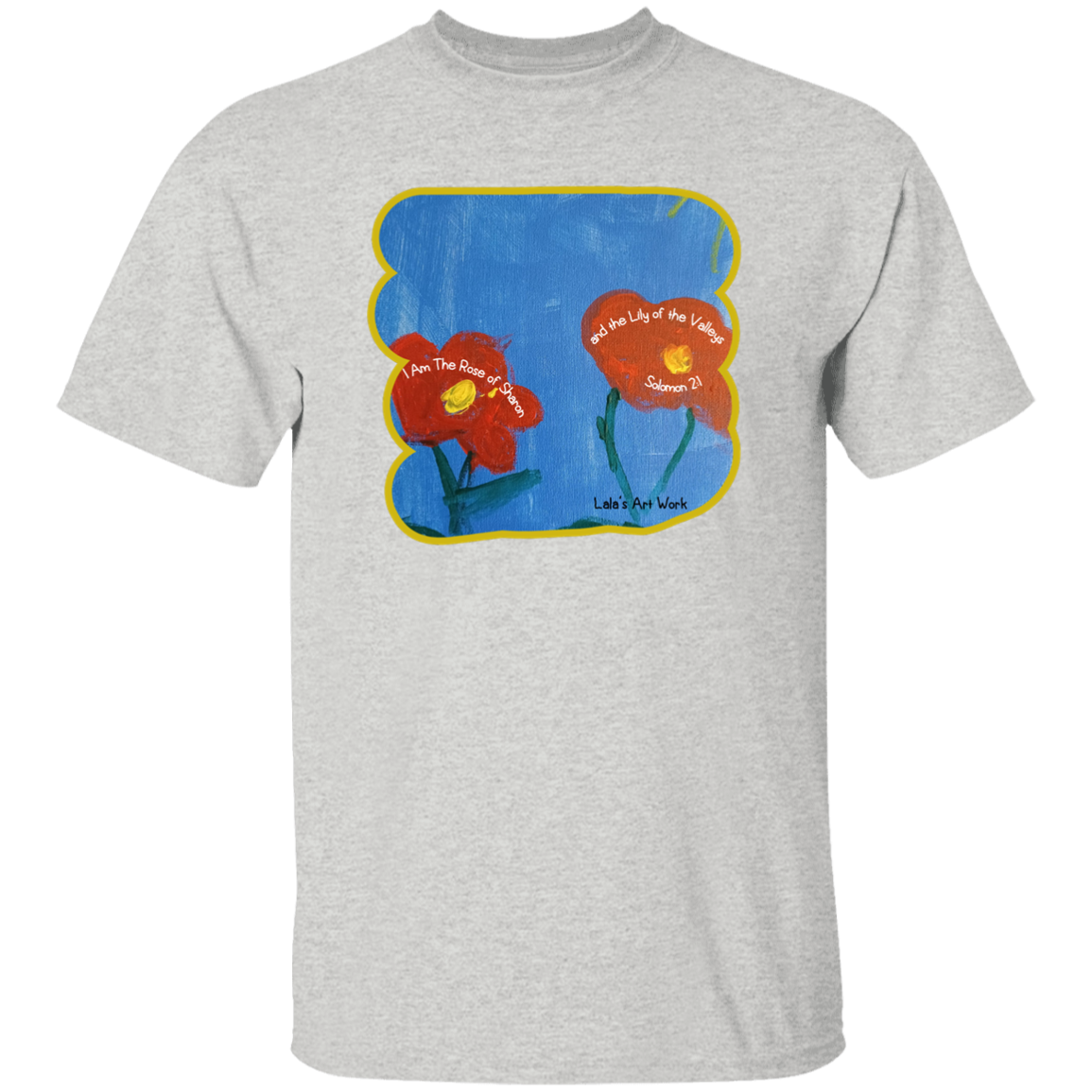 ROSE OF SHARON Bible Christian Faith Painting Graphic Play Unisex Boys Girls Youth T-Shirt