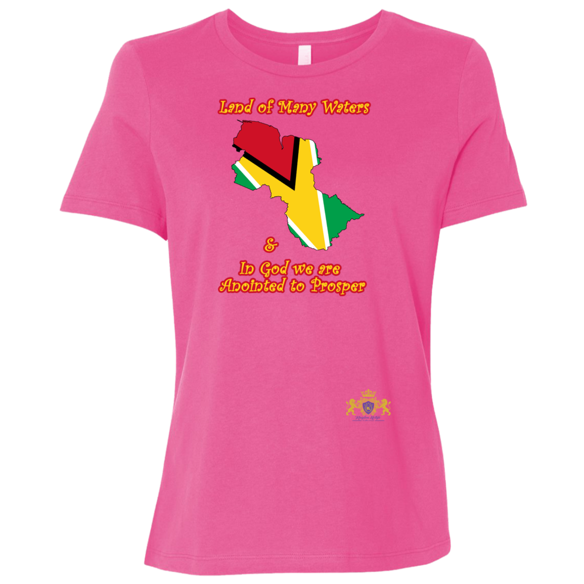 GUYANA Godly Christian Faith Cultural Flag Ladies' T-Shirt