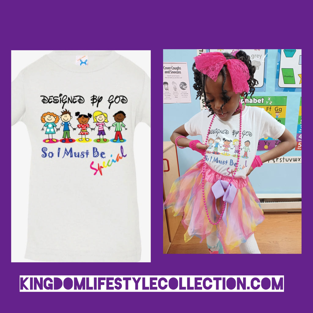 DESIGNED BY GOD Affirmation Christian Faith Toddler Unisex T-Shirt