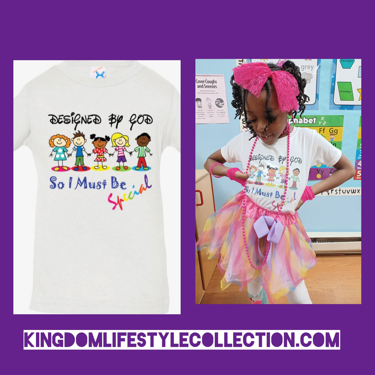 DESIGNED BY GOD Affirmation Christian Faith Toddler Unisex T-Shirt
