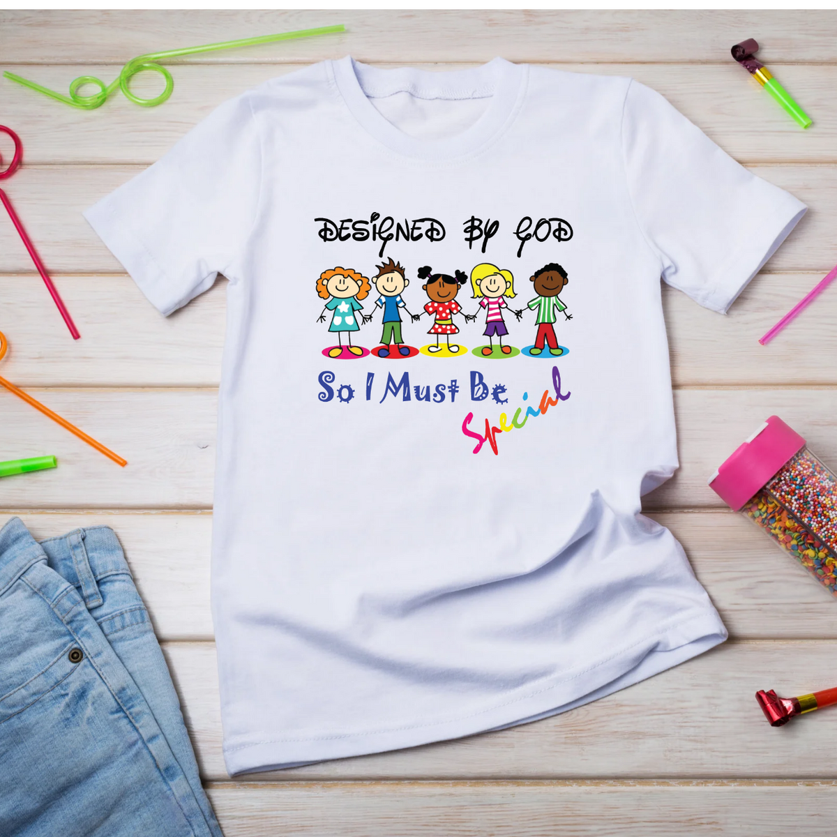 DESIGNED BY GOD Affirmation Christian Faith Baby Onesie Boys Girls Unisex